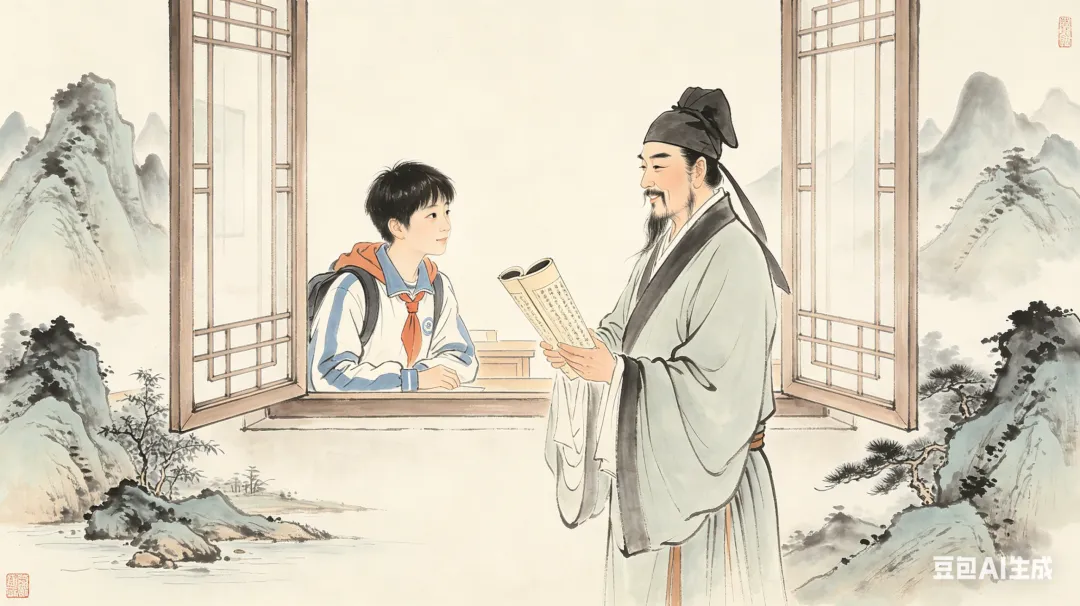 26年长春中考综合学习评价与检测语文试卷(十)作文范文《跨越时空的的对话》 第1张
