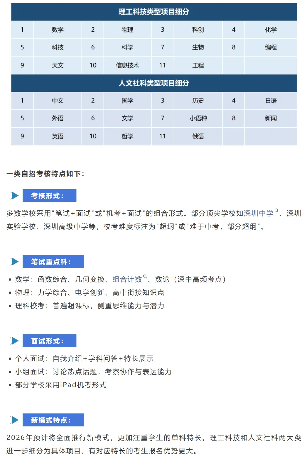 深圳中考 | 2026年自主招生:考核形式、科目及内容!建议收藏! 第3张