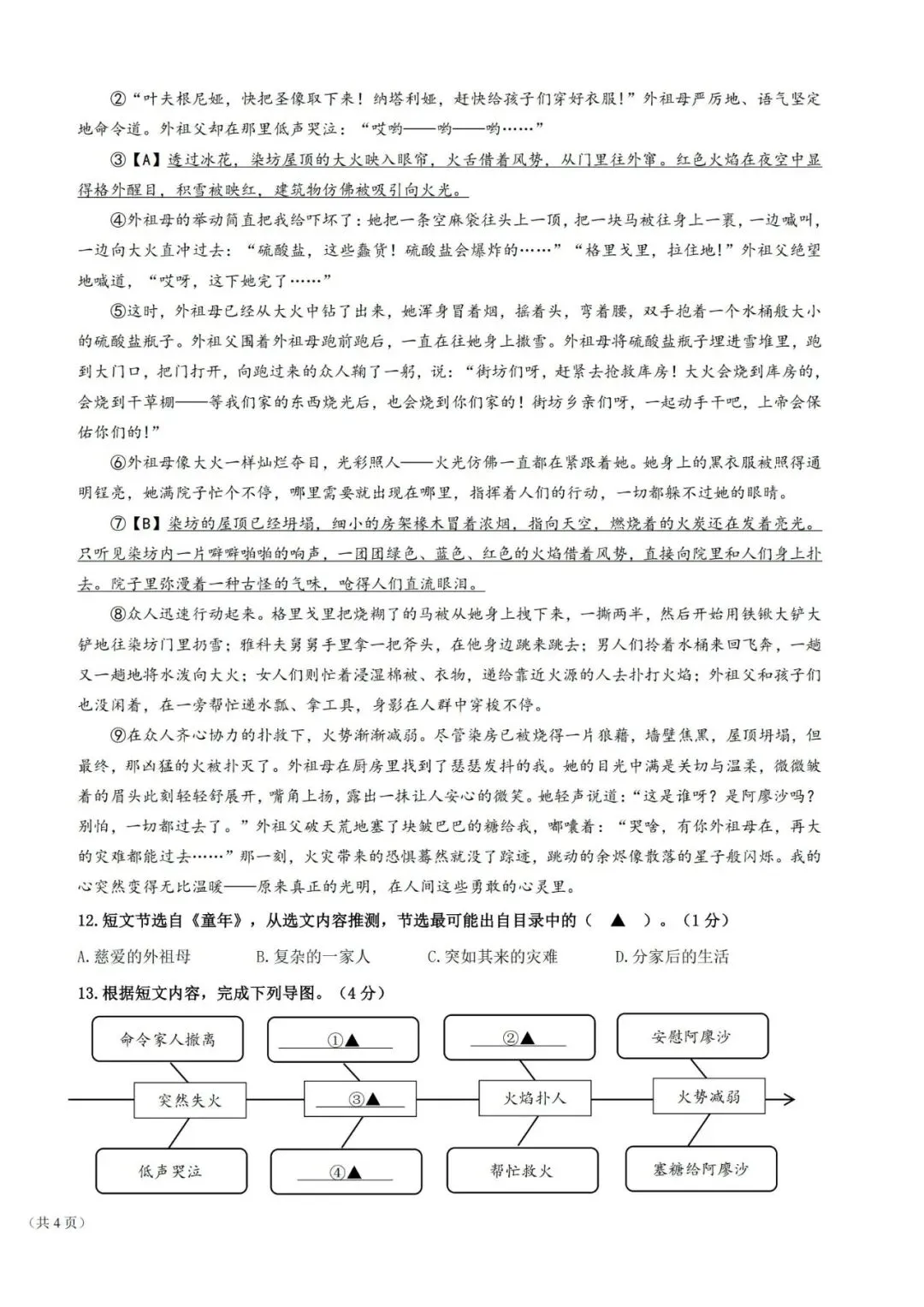 2025年镇海小学毕业考语文试卷+答案 第7张