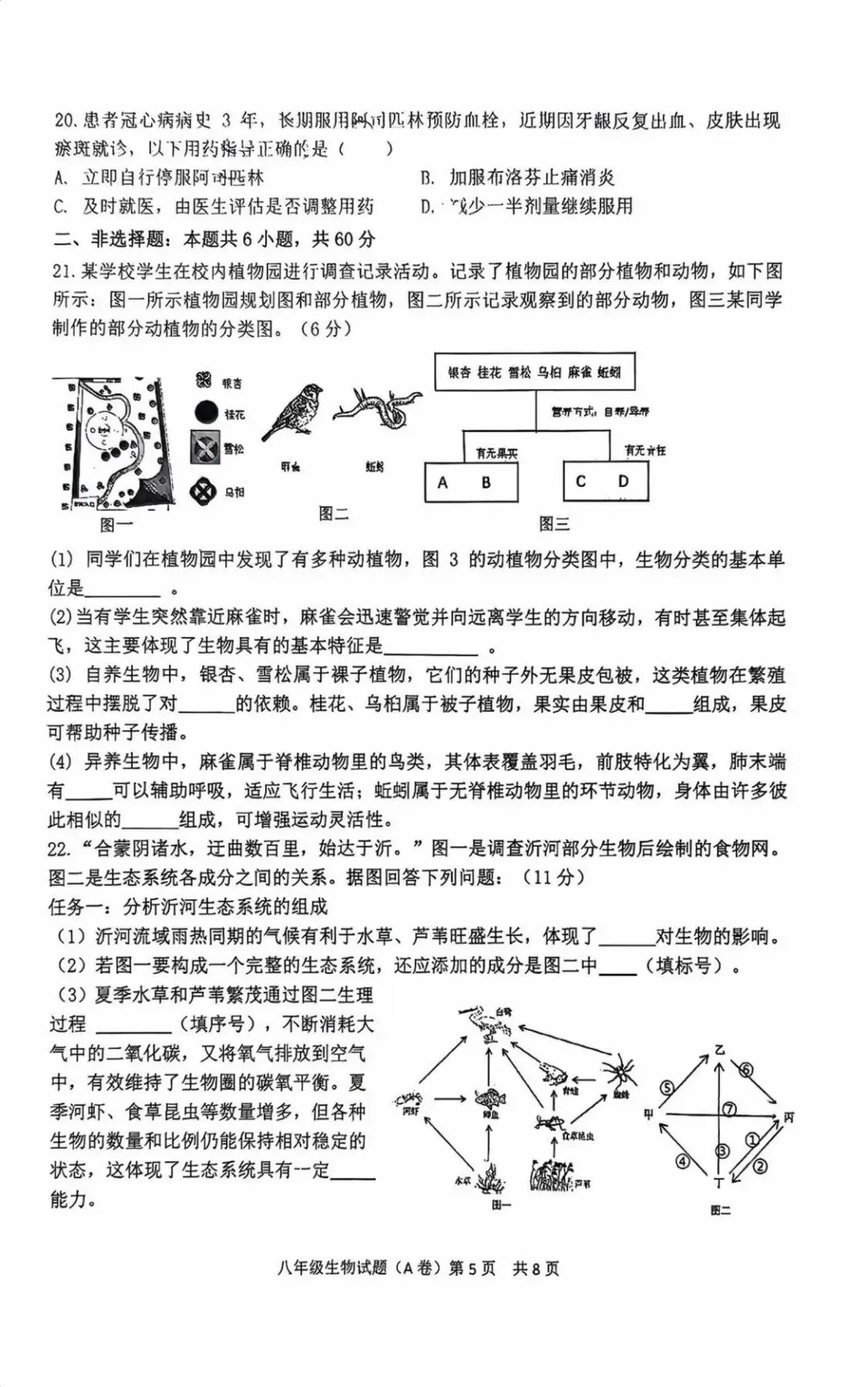 2026年中考生物模拟试卷 第5张