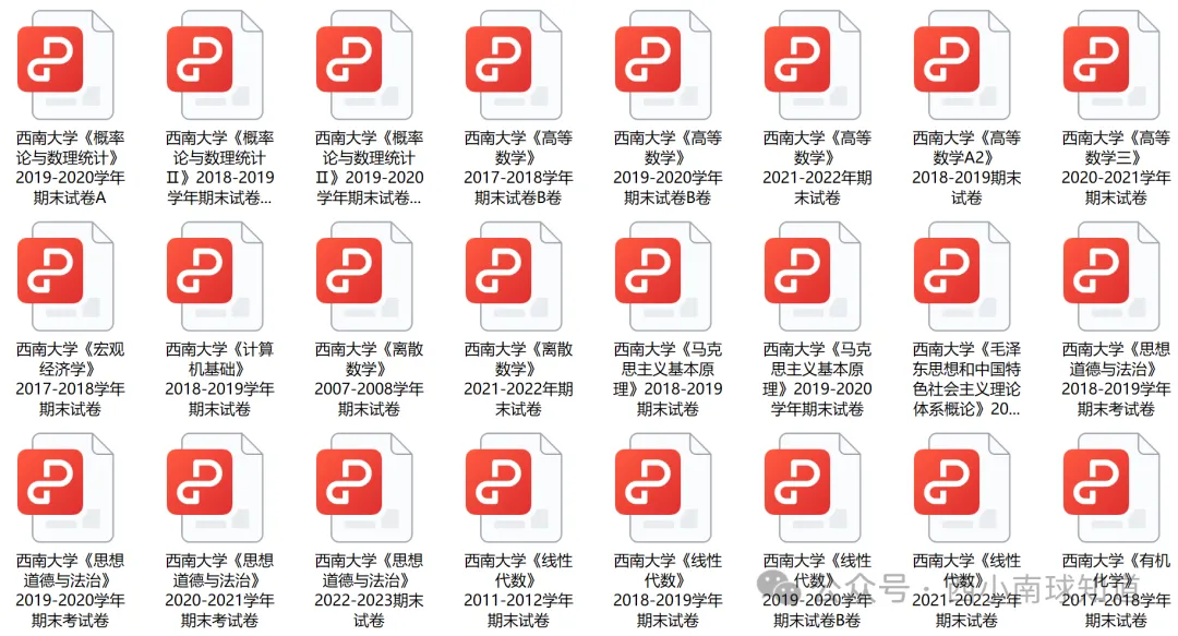 期中临近!西大历年真题试卷互助与分享 第11张