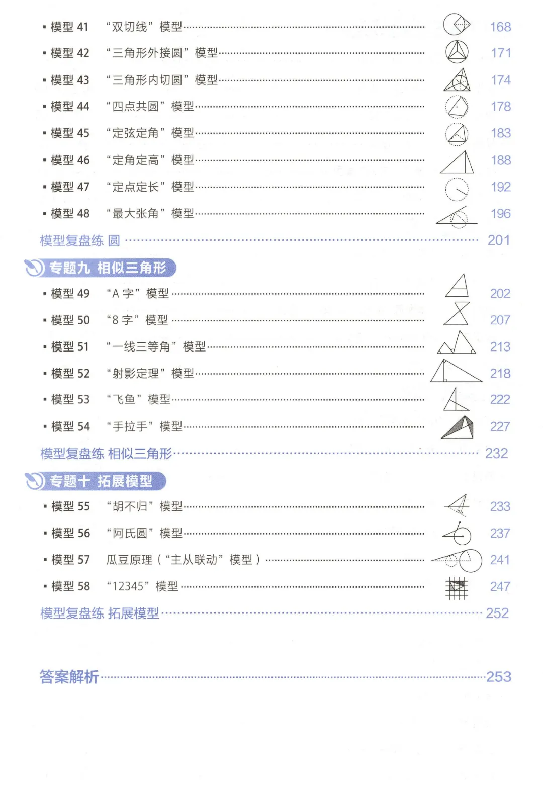 吃透解法《初中数学5·3中考几何》常考58个模型 第5张