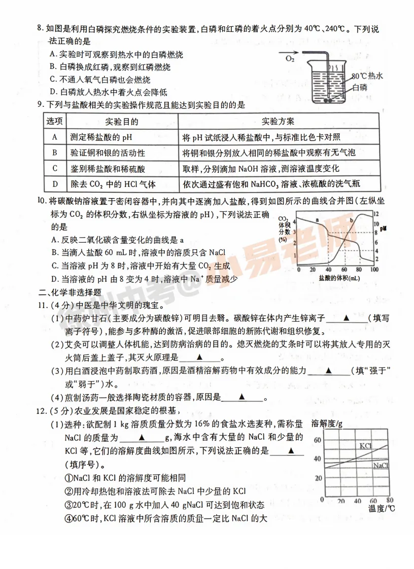 全科!2025年徐州市铜山区中考二模试卷及答案 第13张
