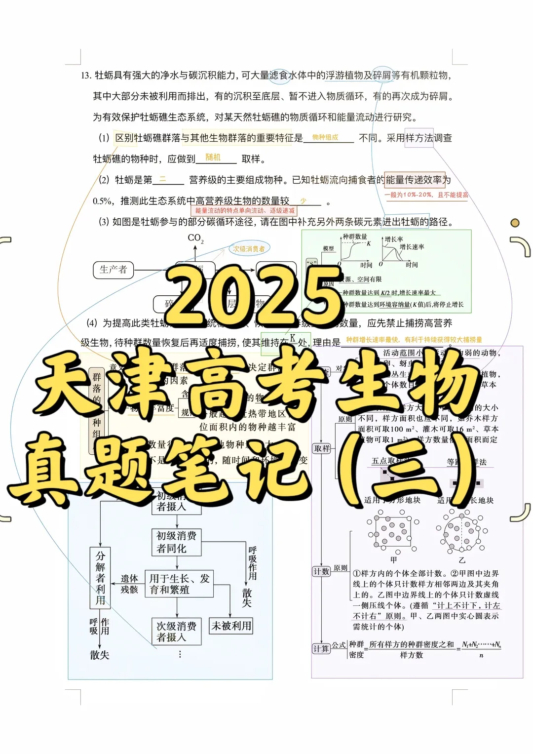 2025天津高考生物真题笔记,13题中规中矩,必须拿分 第9张