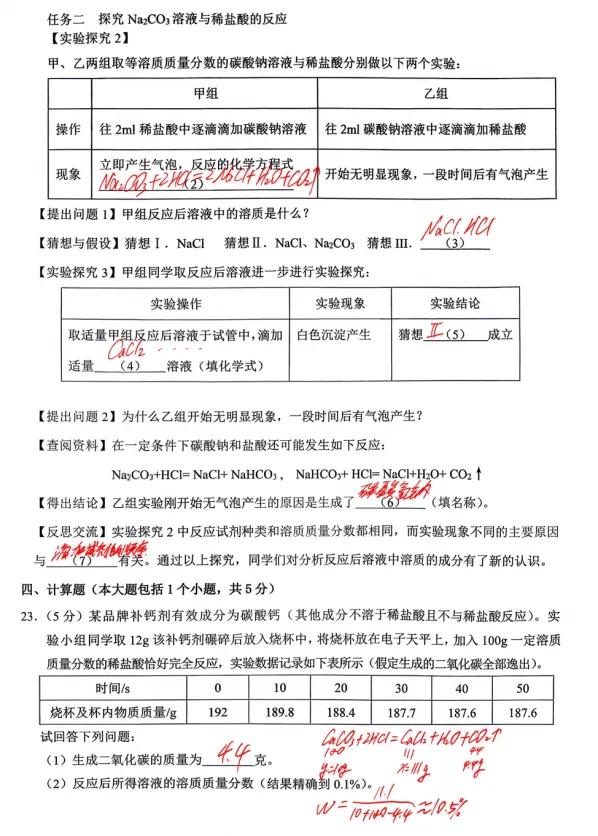 【中考模拟】2026年重庆沙坪坝中考指标到校化学试卷 第13张