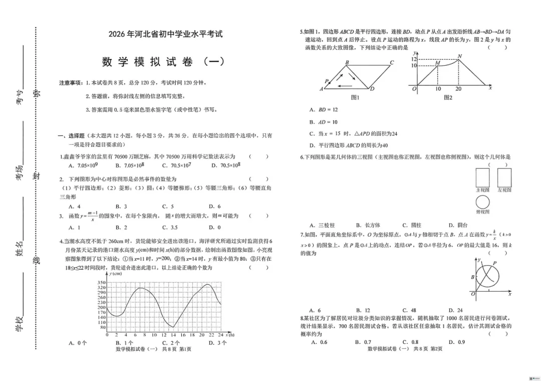 2026版中考《衡水臻卷》7科全套(河北) 第5张