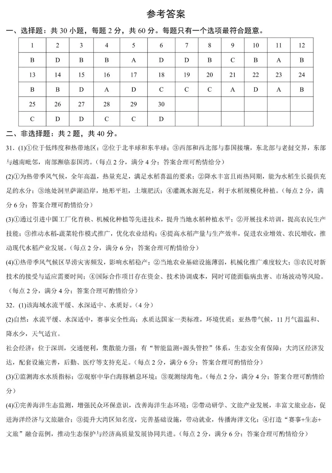 2026年广东省中考地理命题信息原创卷(二)(含答案) 第10张