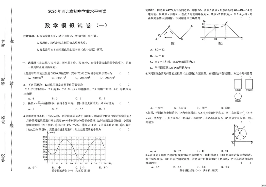 2026版中考《衡水臻卷》7科全套(河北版) 第5张