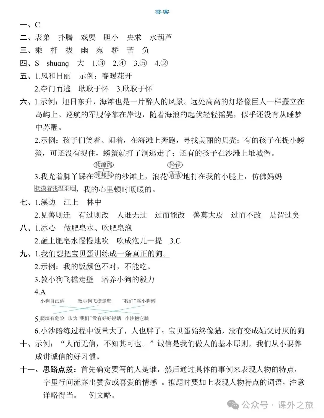 统编版语文三年级下册 第六单元试卷多套(含答案)+知识点,可下载 第6张