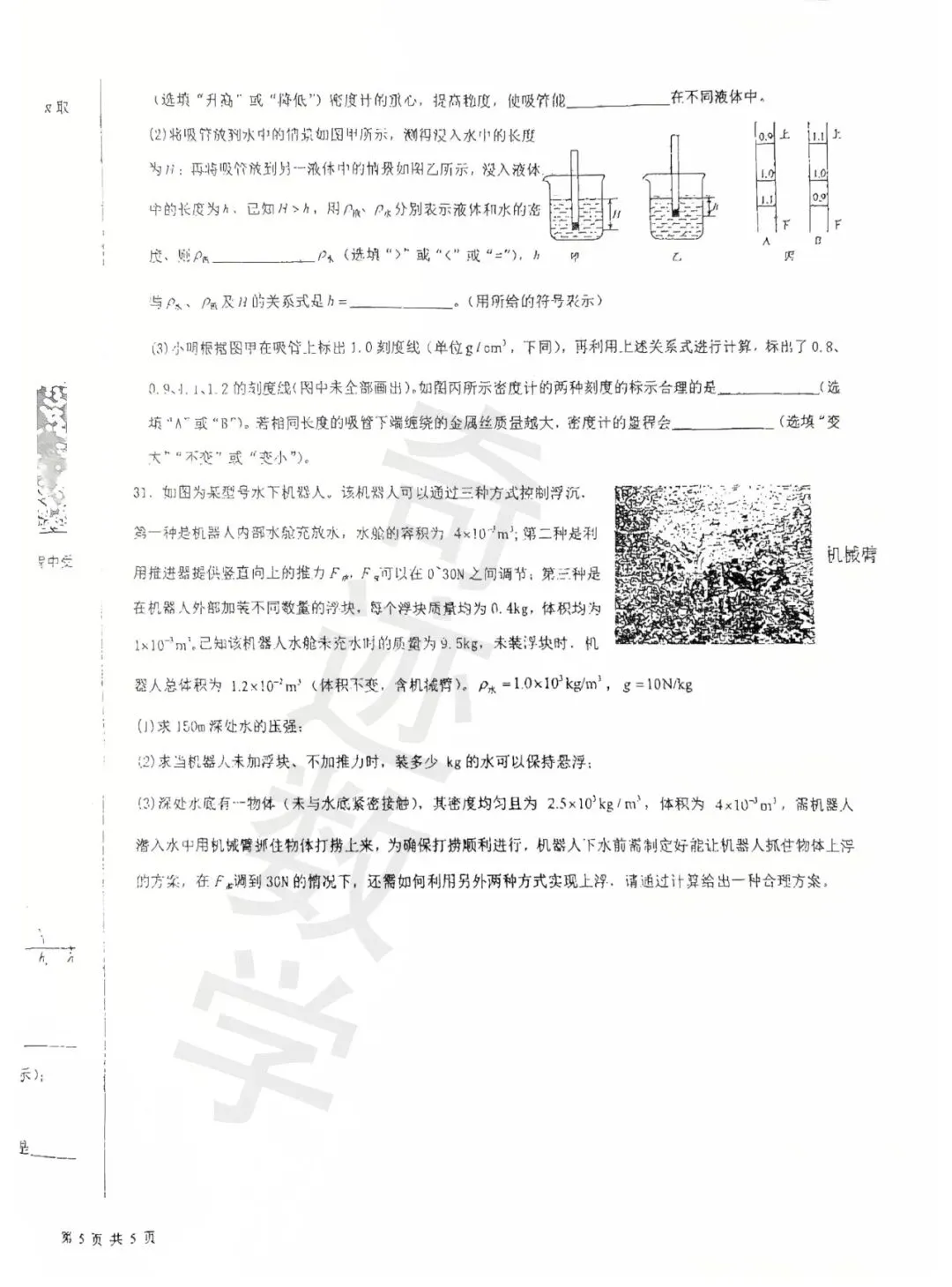 2026年崂山育才八年级物理期中试卷 第11张