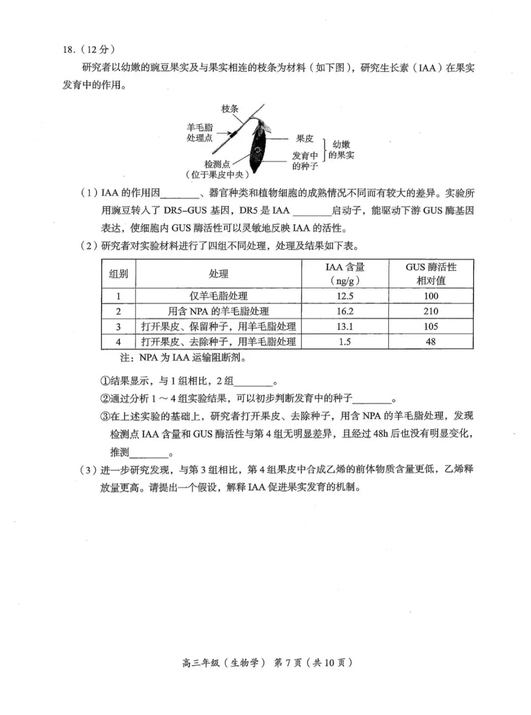 2026年北京海淀区高三二模生物学试卷和参考答案 第7张