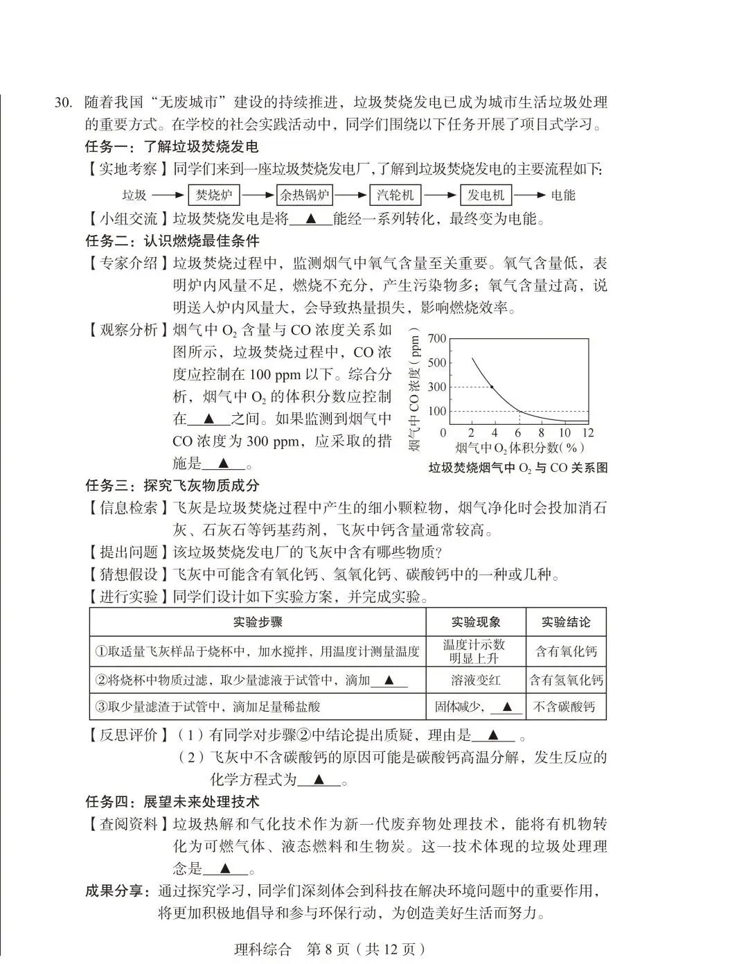 试卷分享|2026年山西省初中学业水平学情调研卷理综+答案+答题卡 第10张