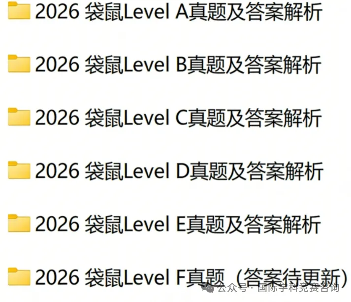 2026年袋鼠数学竞赛官方真题pdf下载(含答案&解析) 第1张