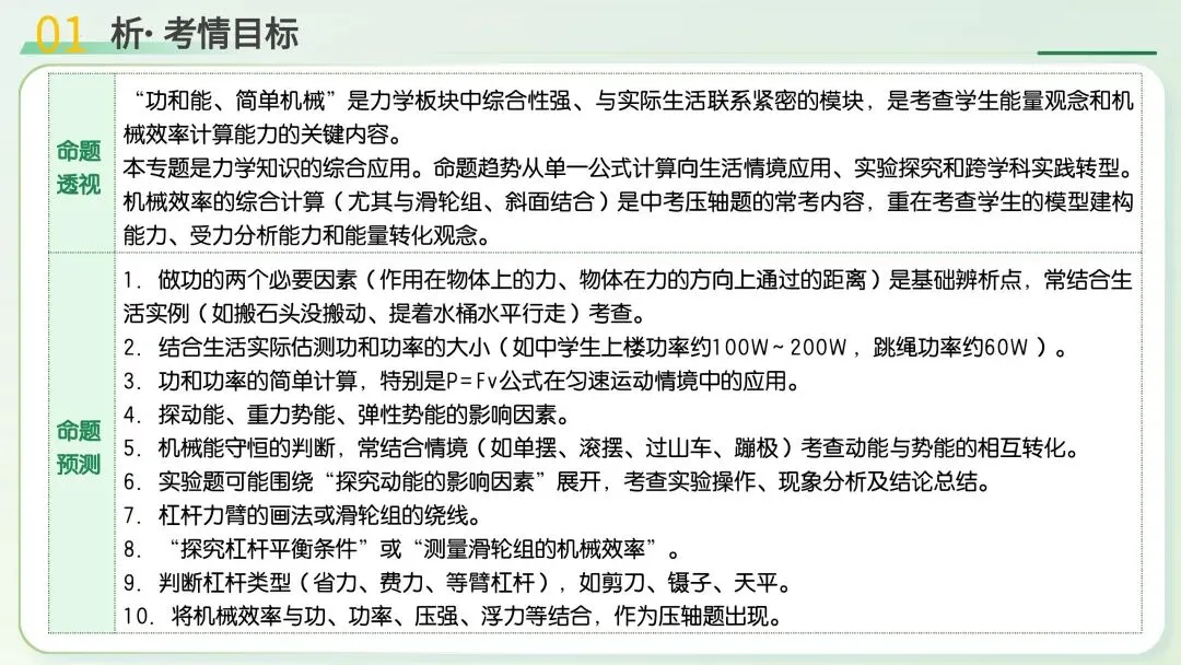 中考物理必考!机械能+简单机械满分解题技巧,吃透稳拿高分 第5张