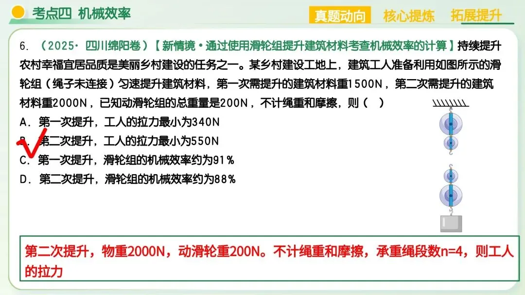 中考物理必考!机械能+简单机械满分解题技巧,吃透稳拿高分 第55张