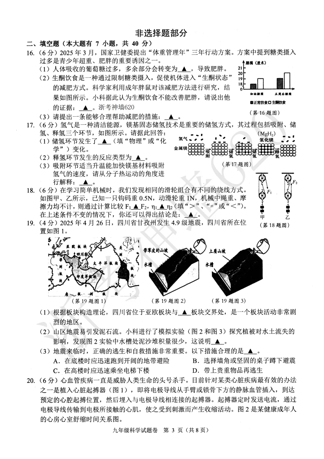 26模拟考|杭州市萧山区2025-2026学年第二学期九年级教学质量检测(萧山区一模)(全科) 第40张