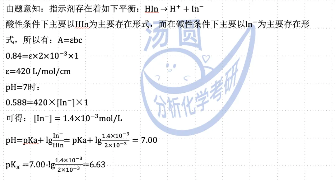 【真题讲解】浙工大「吸光光度法」测Ka 第5张