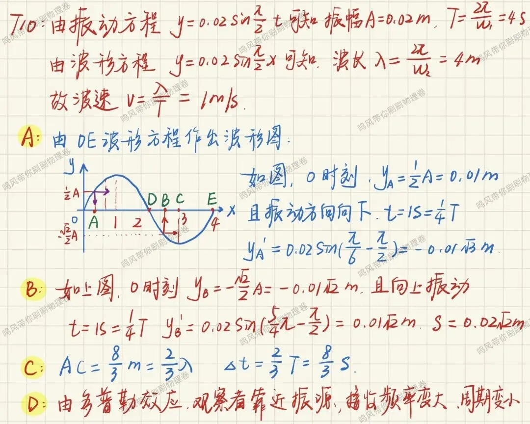26年5月义乌模拟物理试卷选择实验详解(手写版) 第4张
