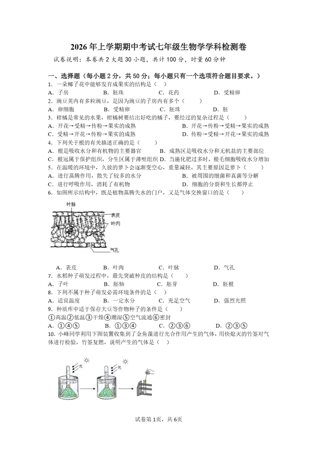 期中真题|湖南省衡阳市四校2025-2026学年七年级下期中考试卷(全科) 第13张