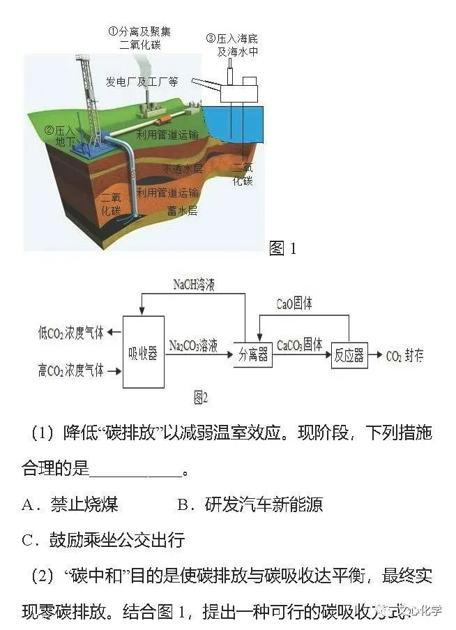 【中考专练】《“碳达峰”、“碳中和”》专题精练(分享打印版) 第5张