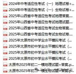 【地生会考】太原市2025年初中学业水平模拟考试地理生物试题+答案 第3张