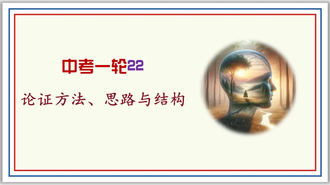 中考一轮22:论证方法、思路与结构 55张PPT 第1张