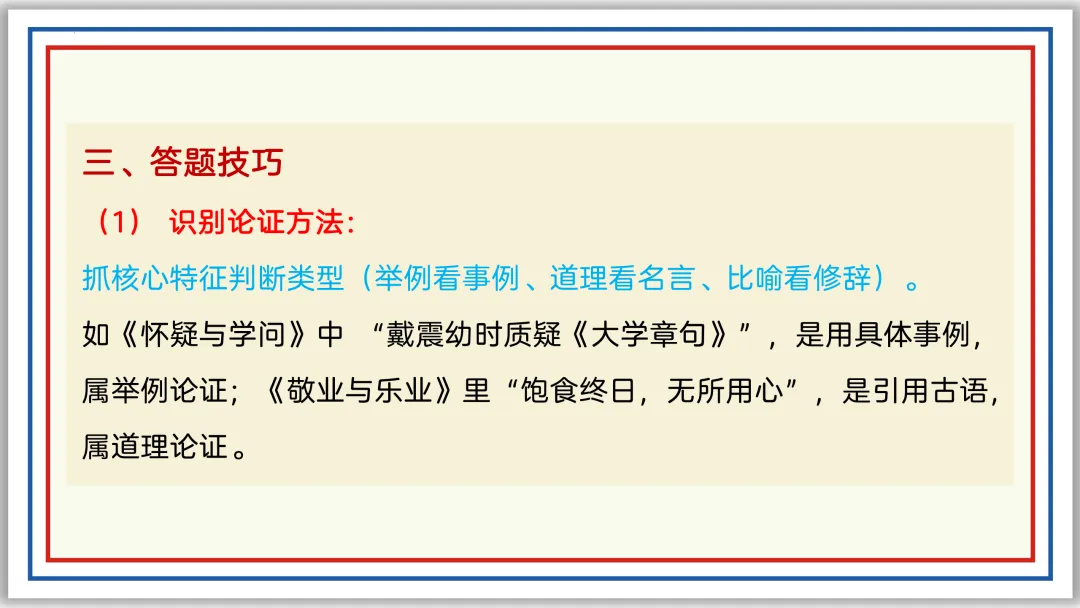 中考一轮22:论证方法、思路与结构 55张PPT 第16张
