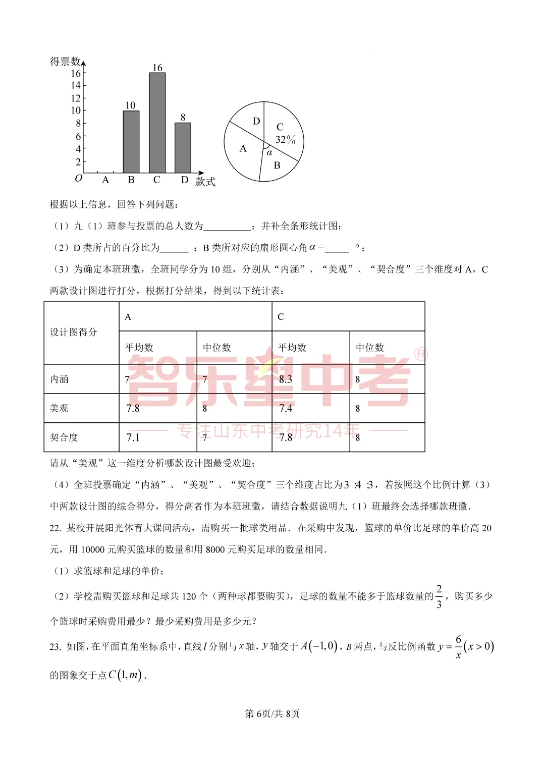 2026年济南高新区学考第二次模拟测试九年级数学试题 第8张