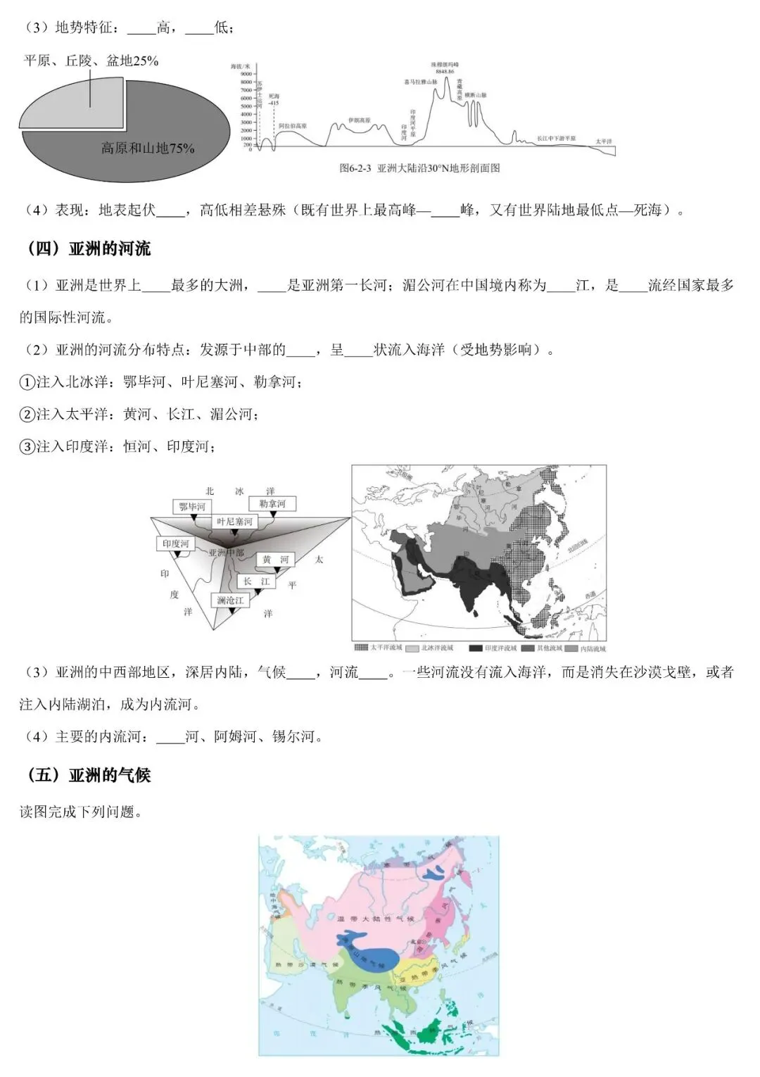 2026年中考地理填图速记:亚洲+中东/西亚 第3张