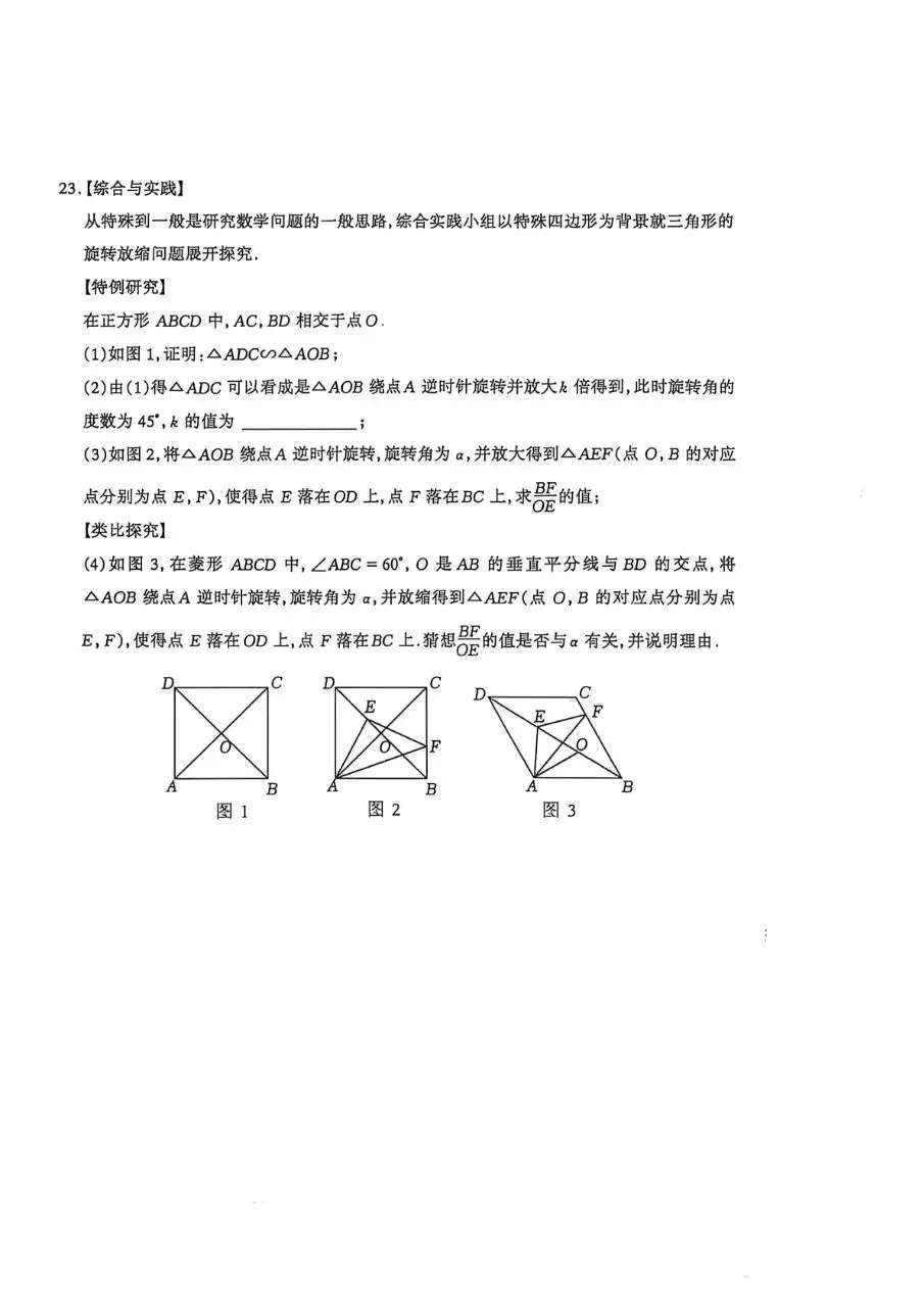 2026中考数学模拟(驻马店遂平) 第8张
