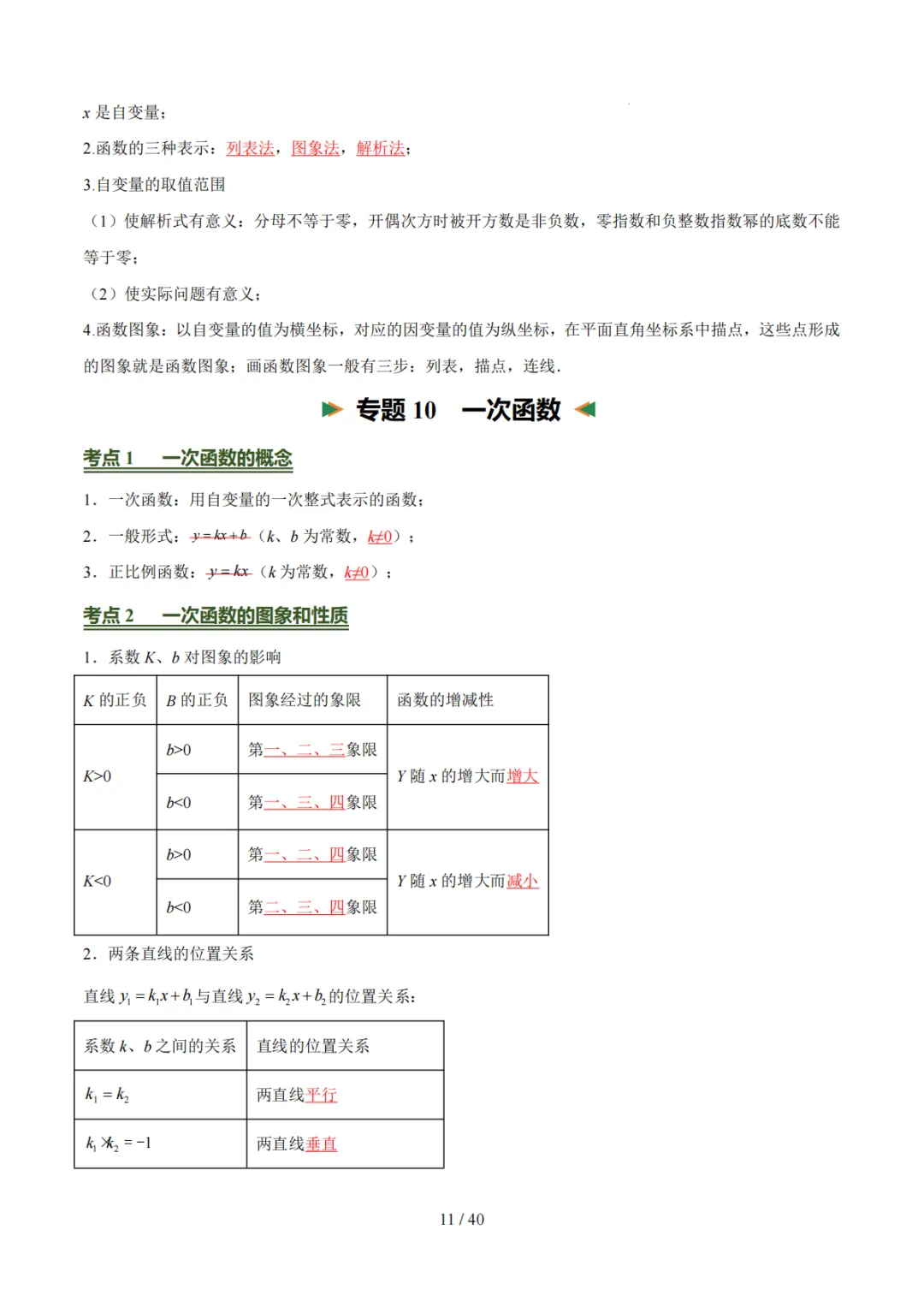 中考考前必背知识清单!每位中考生都要打印一份! 第11张