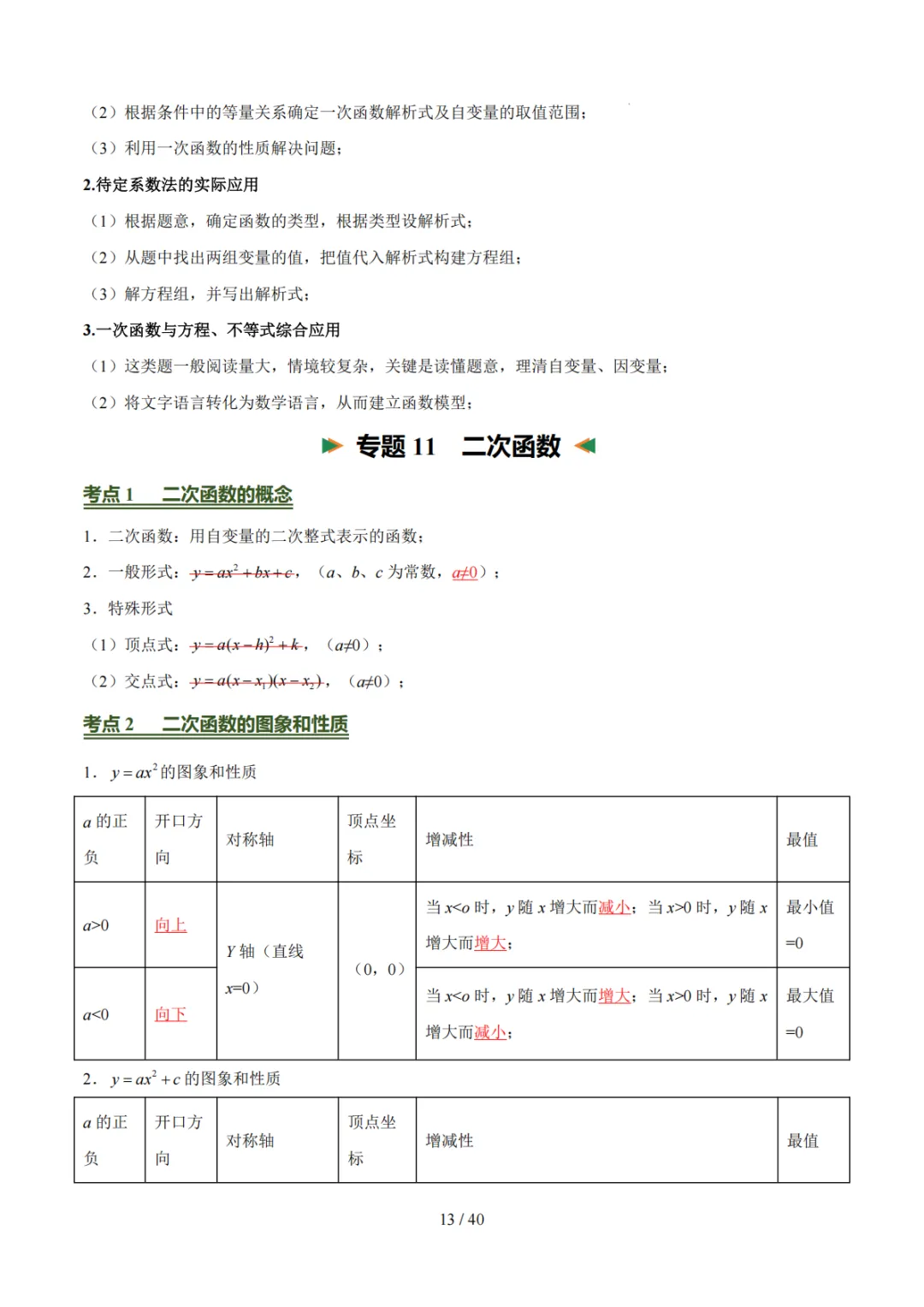 中考考前必背知识清单!每位中考生都要打印一份! 第13张