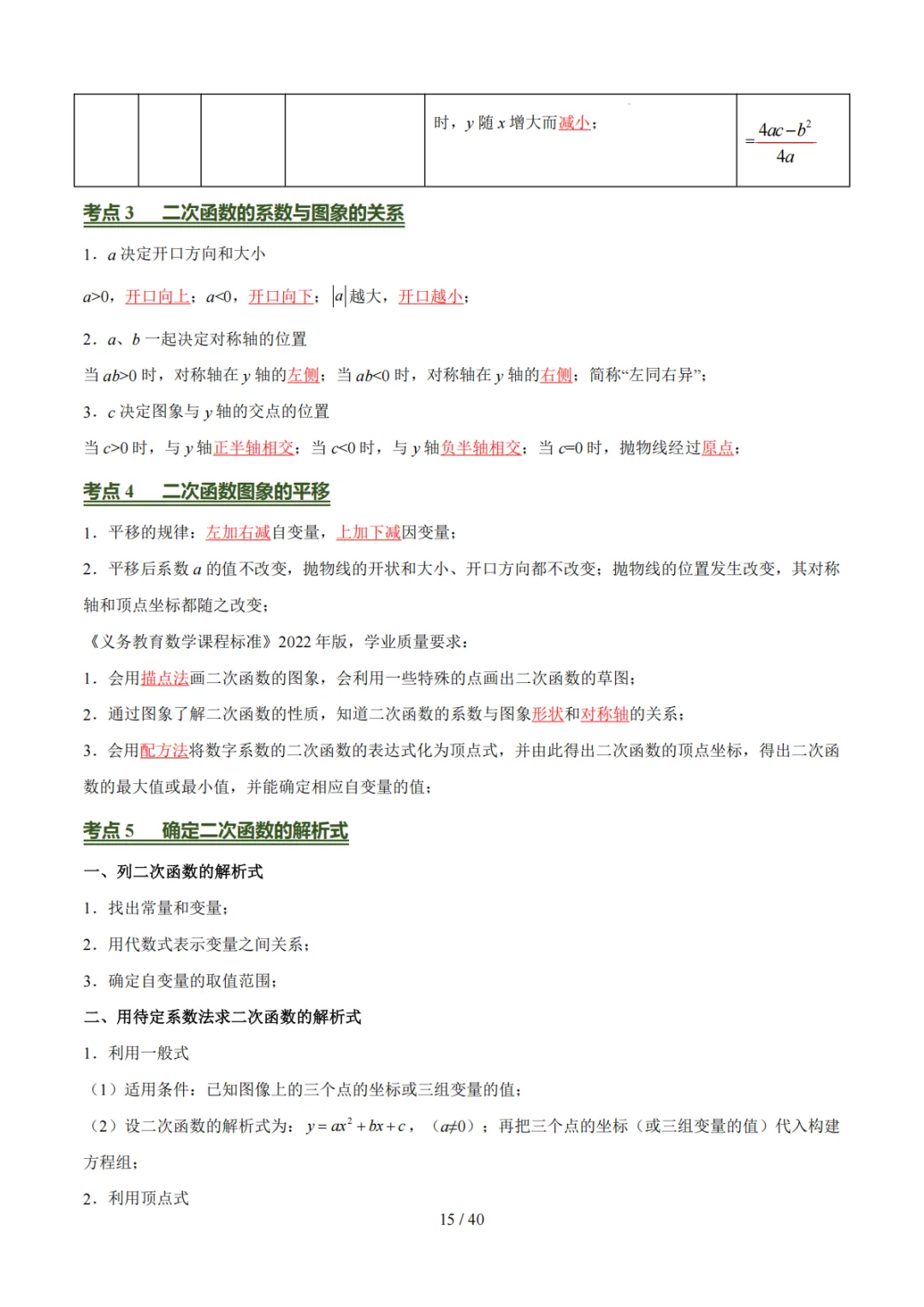 中考考前必背知识清单!每位中考生都要打印一份! 第15张