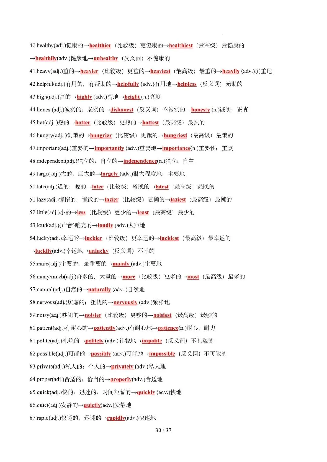 中考英语 || 必备短语800组+词形转换360组 第30张