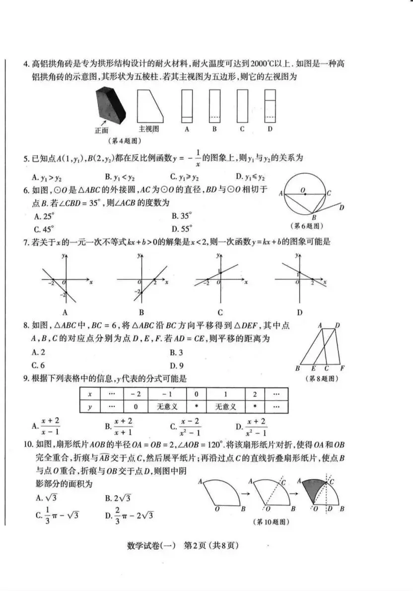 2026山西中考一模合集 第3张 2026山西中考一模合集 第3张