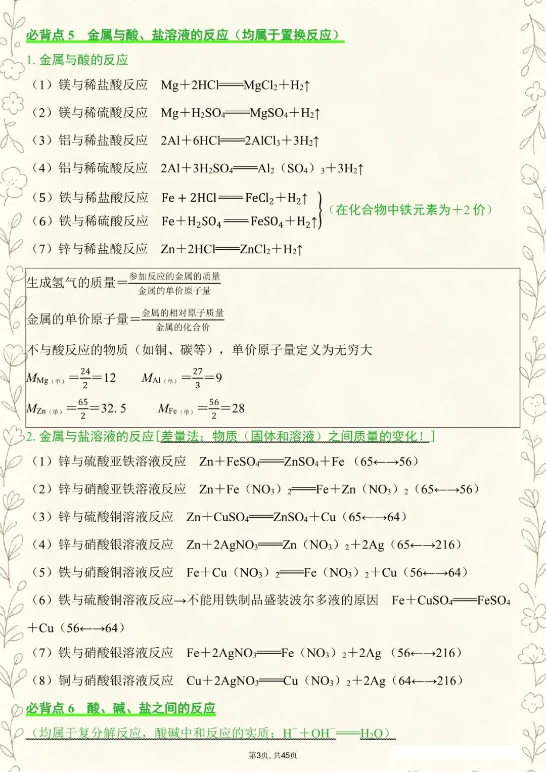 化学丨26年中考化学必背知识点清单(电子版可打印) 第3张 化学丨26年中考化学必背知识点清单(电子版可打印) 第3张