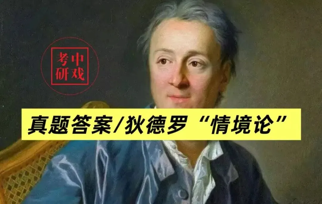 中戏真题(原题)答案参考 | 狄德罗'情境论' 26中戏考研'学术卷' / 简答题 第4张