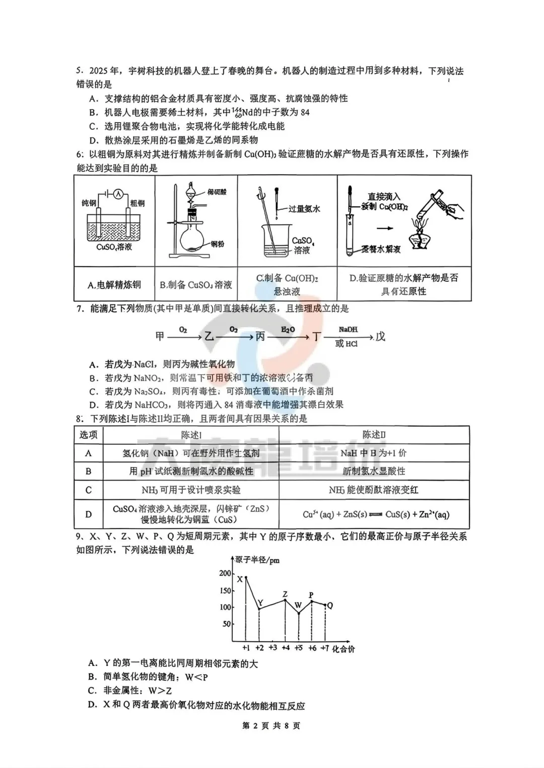 2026届高三揭阳二模化学试卷及答案 第3张