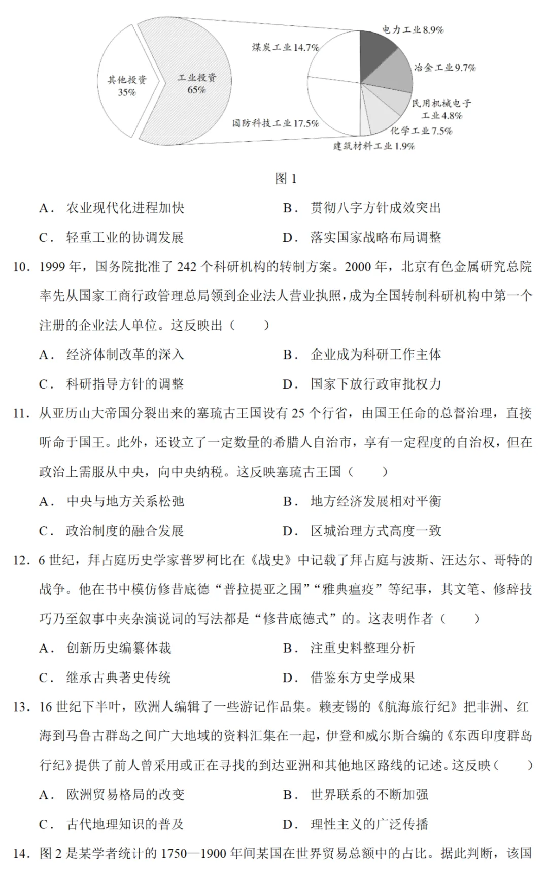 高考真题|2024年高考贵州卷历史试题和答案 第3张