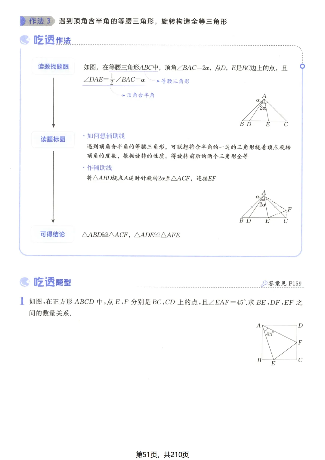 吃透解法《初中数学5·3中考几何》常考57种辅助线 第57张