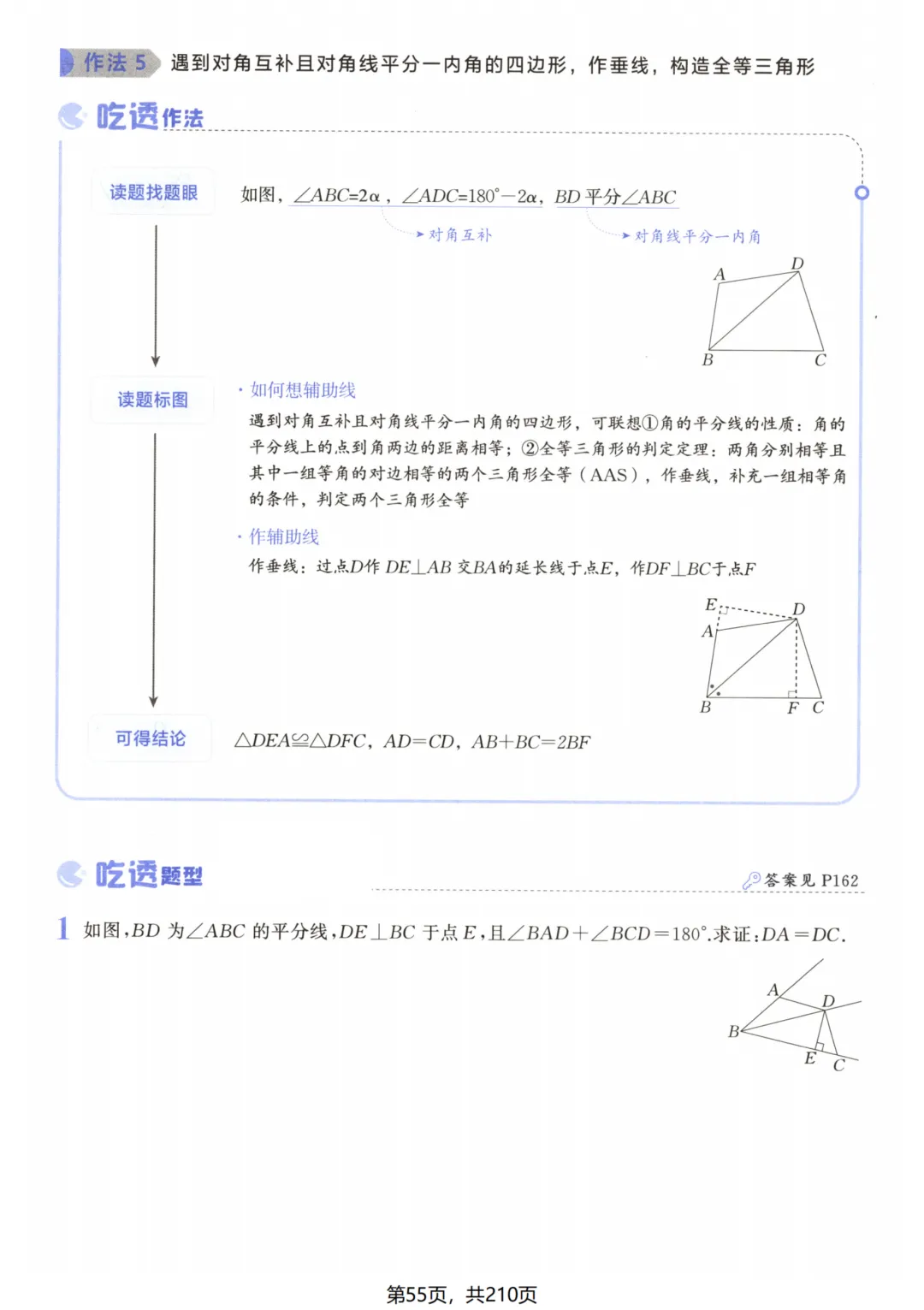 吃透解法《初中数学5·3中考几何》常考57种辅助线 第61张