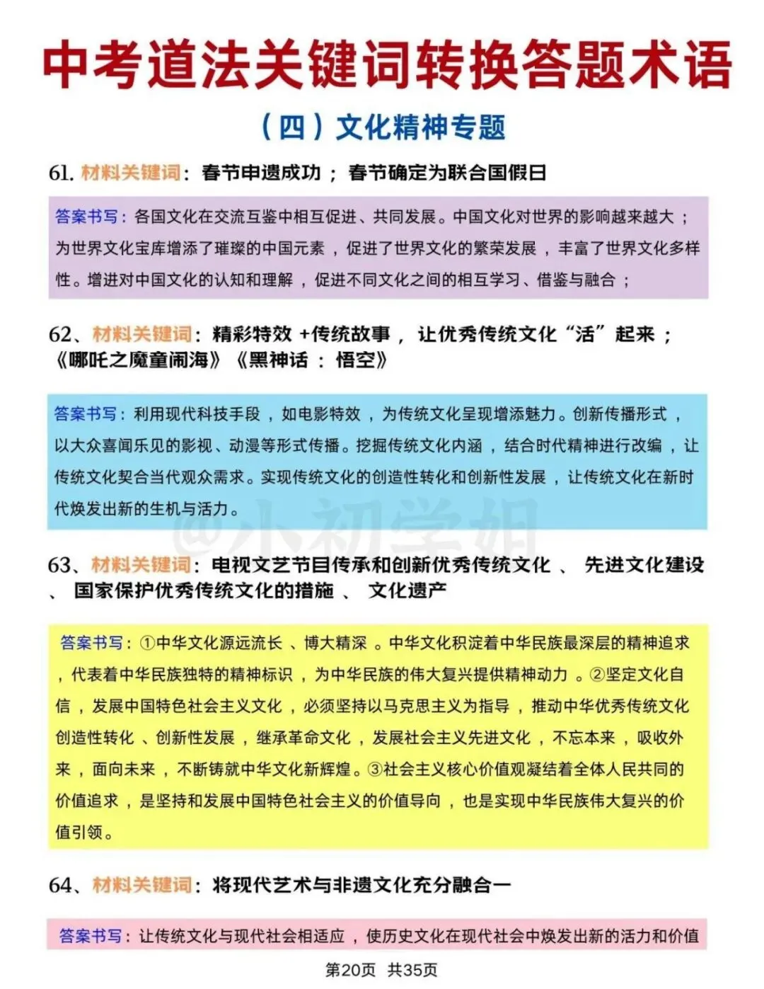 2026初中中考道法重点话术知识点 完整版 第4张