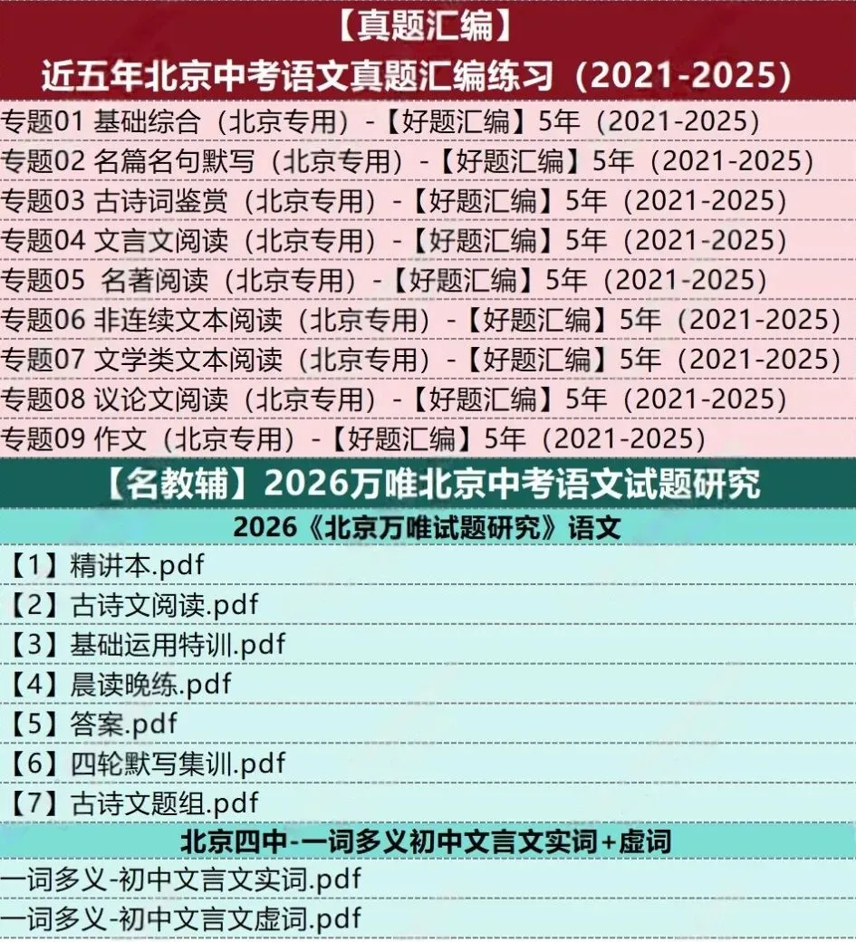 2026北京中考语文一二三轮讲通练透十部分 第7张