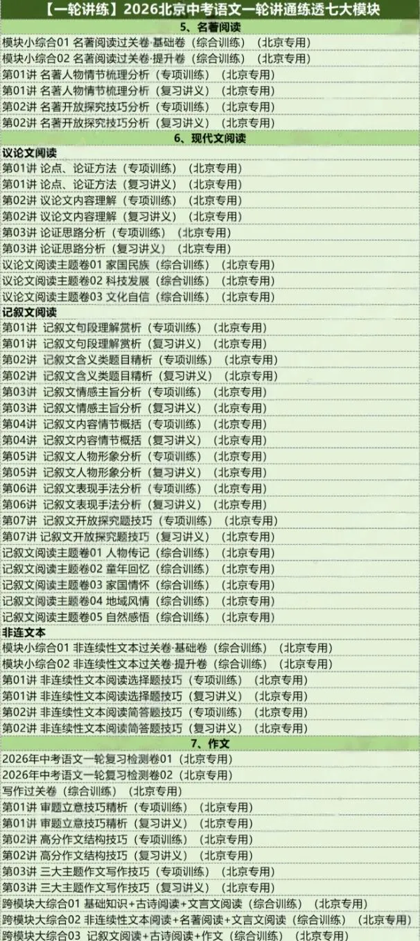 2026北京中考语文一二三轮讲通练透十部分 第10张