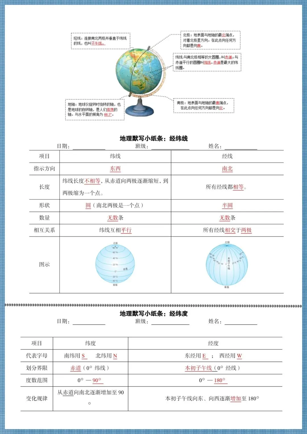 中考地理冲刺|2026地理中考知识点总结(背诵版+默写版)(抢分清单),打印给孩子背默! 第3张