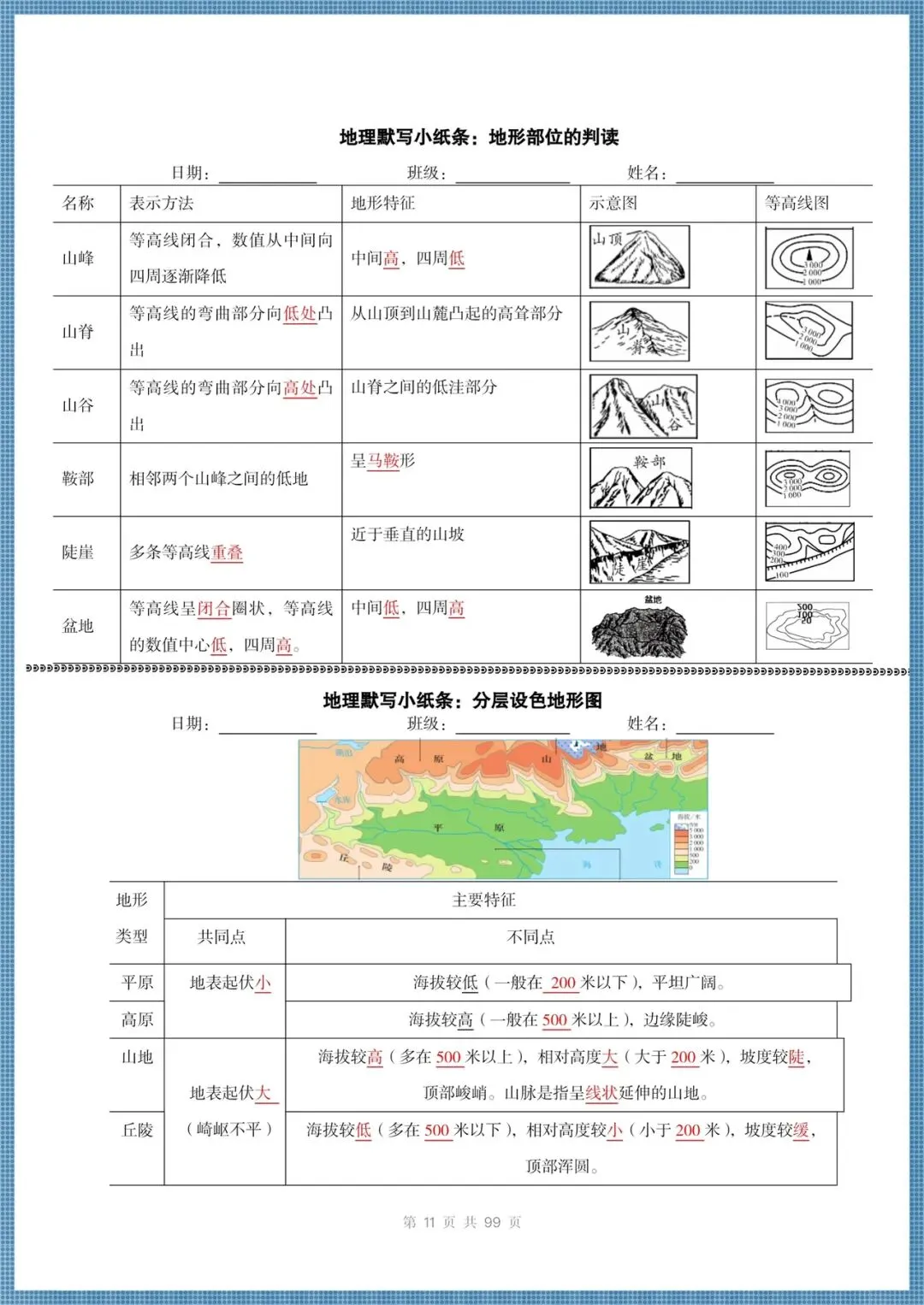 中考地理冲刺|2026地理中考知识点总结(背诵版+默写版)(抢分清单),打印给孩子背默! 第11张