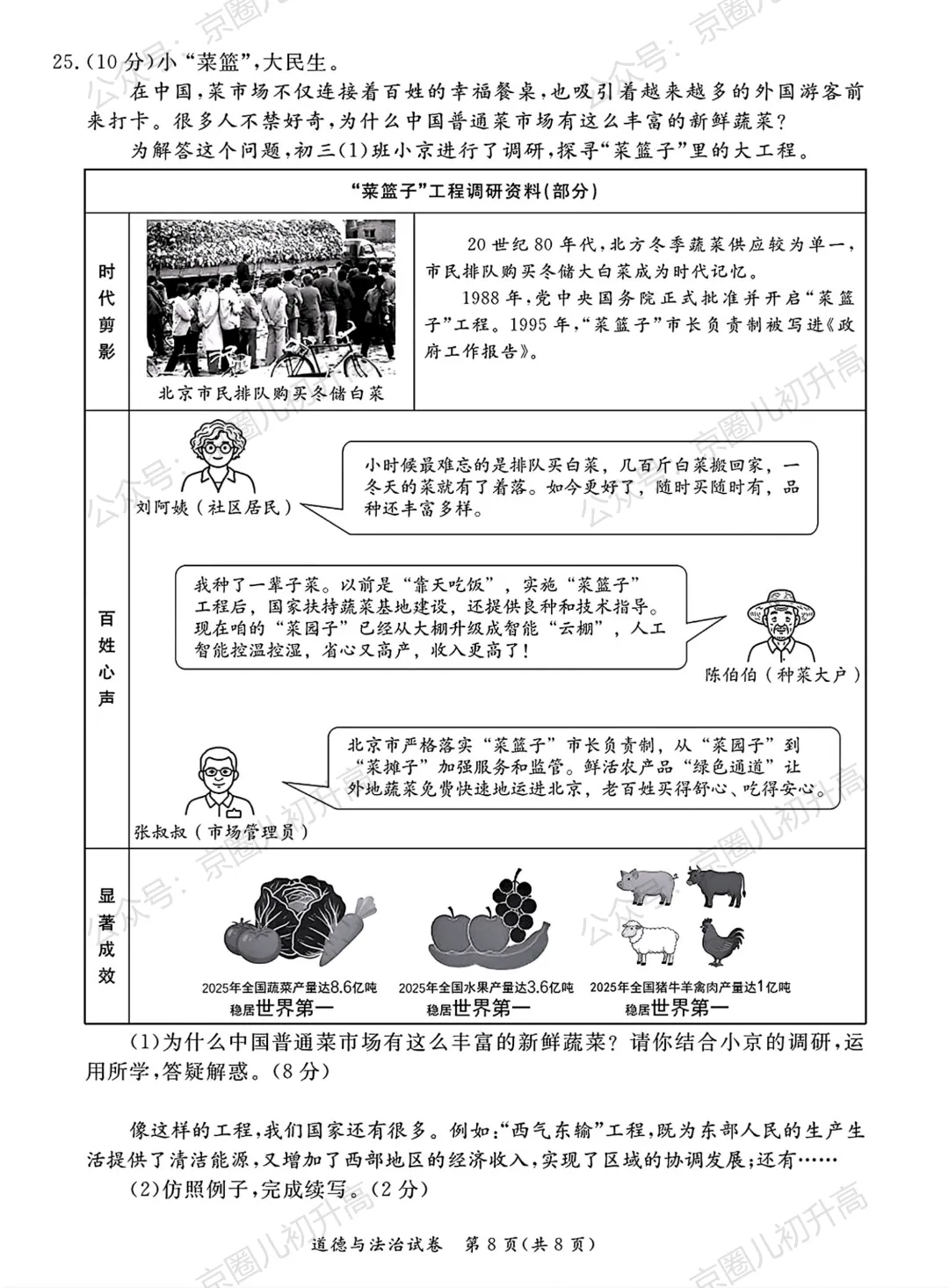 对答案了!2026北京东城区初三一模试卷+答案5科全! 第102张