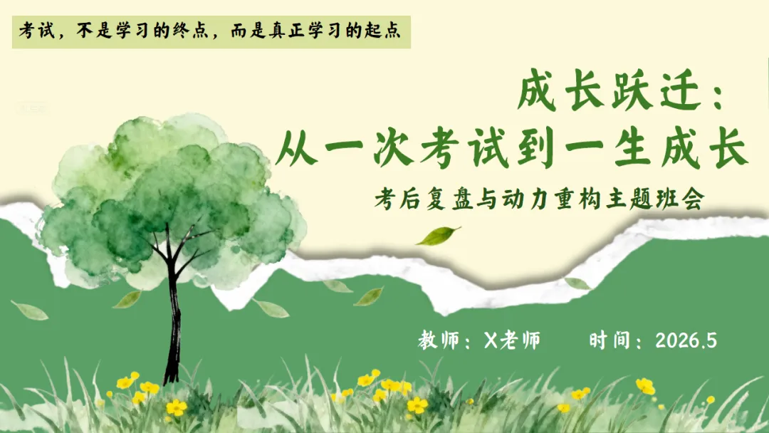 如何做好期中考后复盘总结?考后复盘与动力重构主题班会:质量分析复盘助力学生长远成长蜕变 第1张