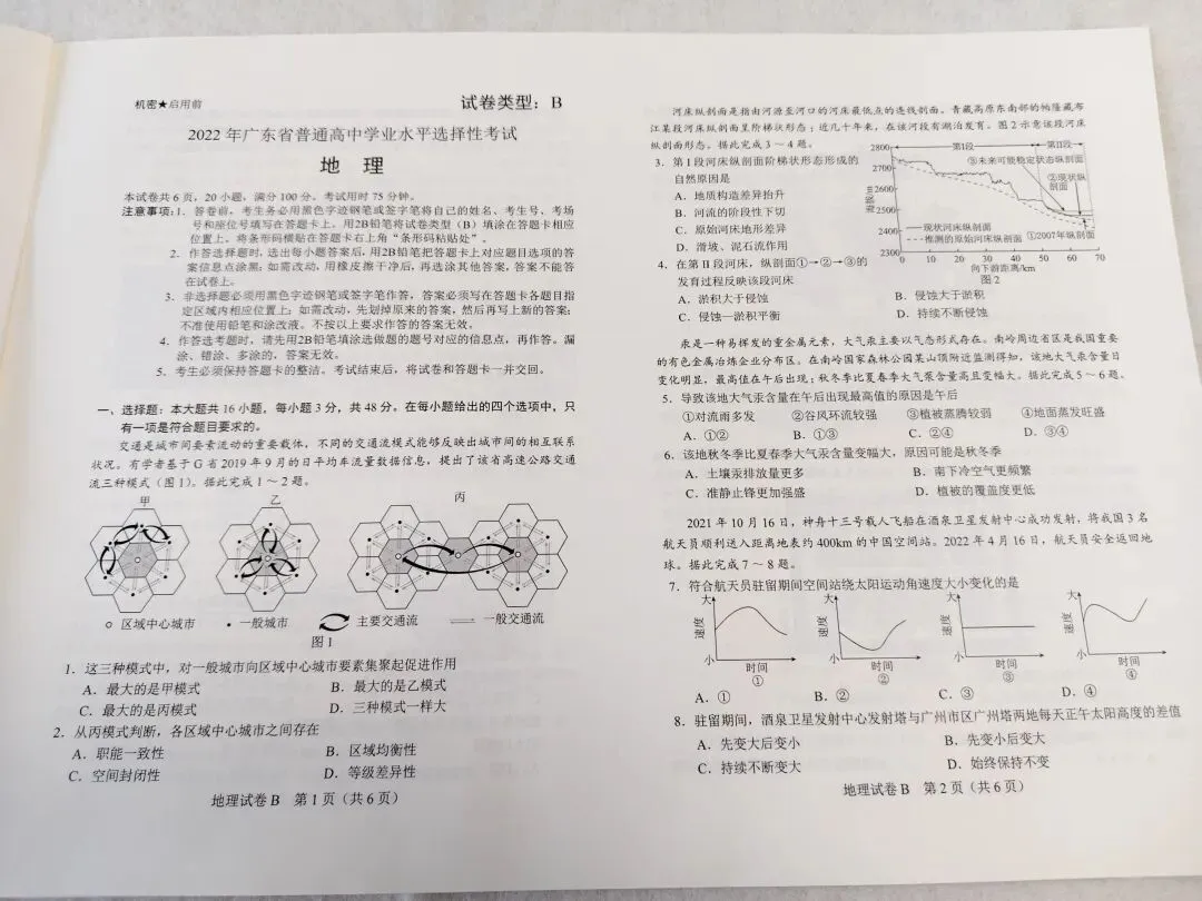 2022年广东省高考地理真题 第1张