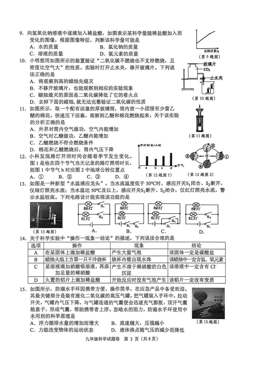 【中考一模·全科】2026.05浙江·杭州市萧山区中考一模试卷含答案(语文、科学、数学、社会、英语、听力材料) 第14张